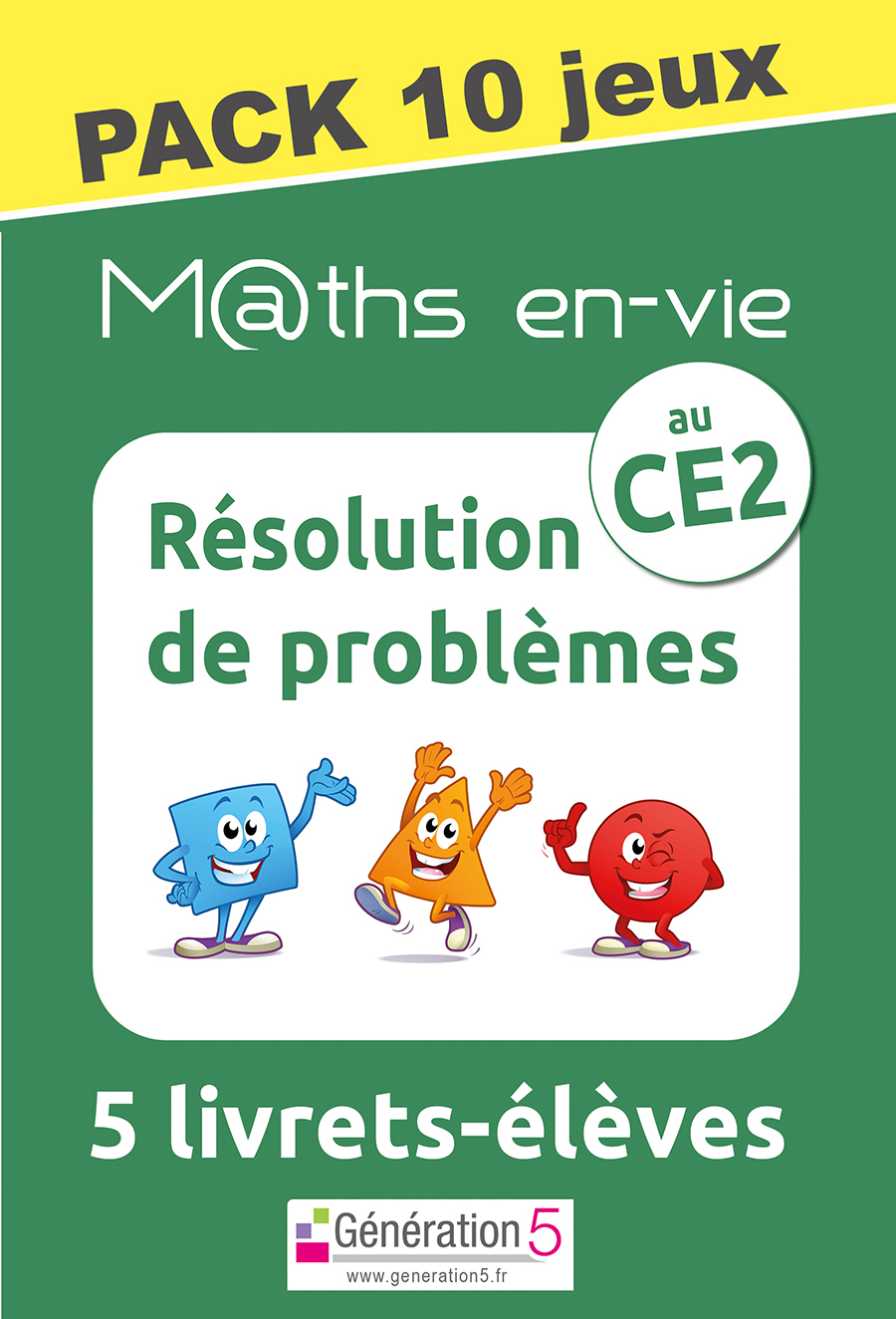M@ths en-vie - Pack 10 jeux de 5 livrets - Résolution de problèmes au CE2