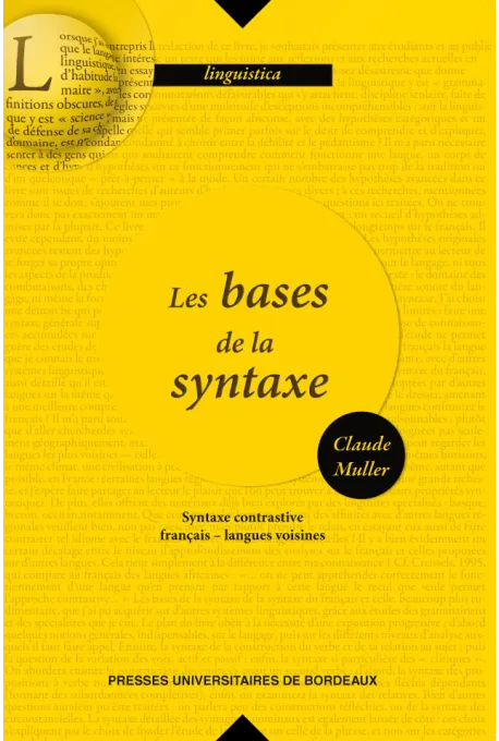 Bases de la syntaxe 2eme ed