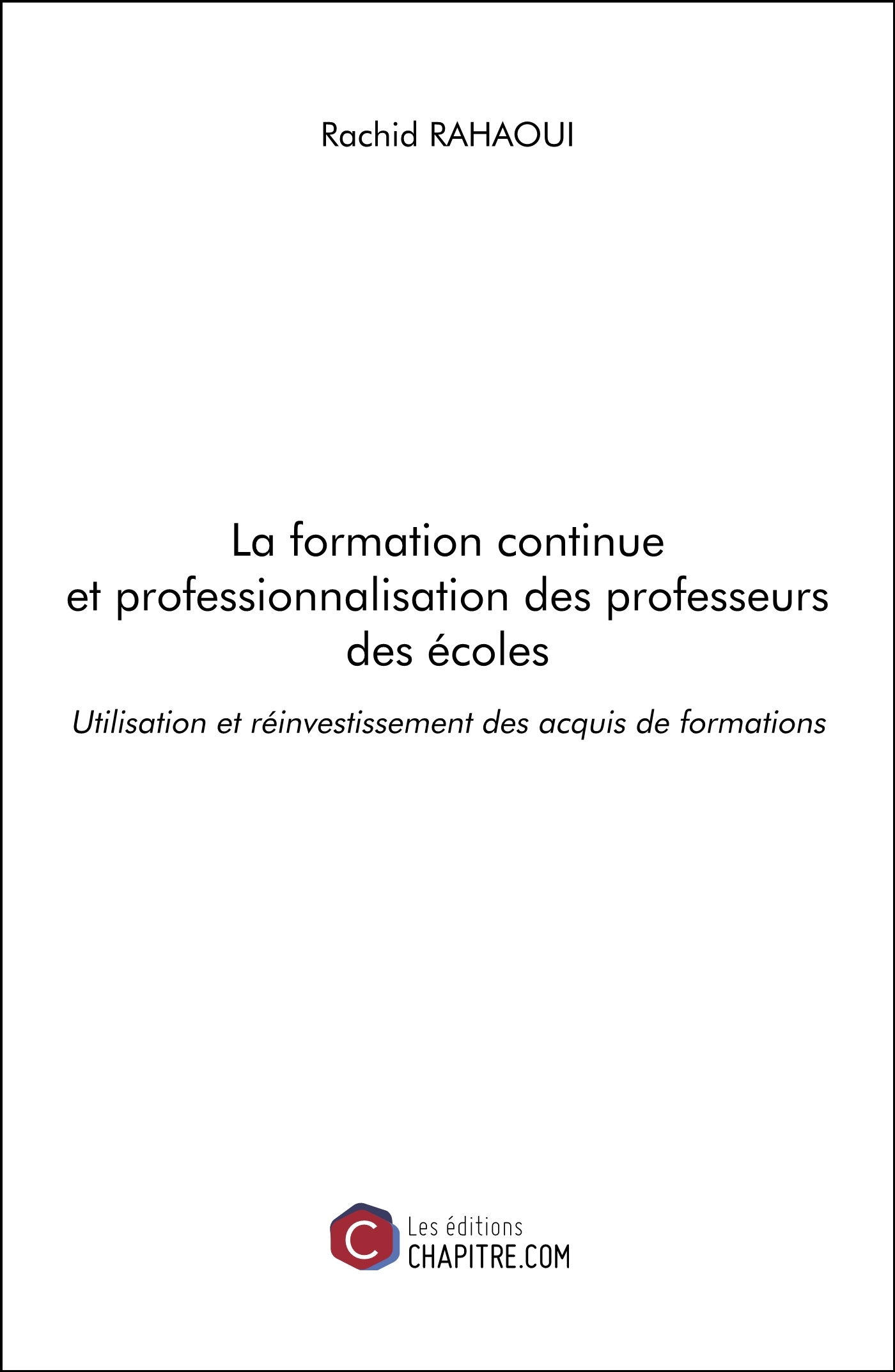 La formation continue et professionnalisation des professeurs des écoles