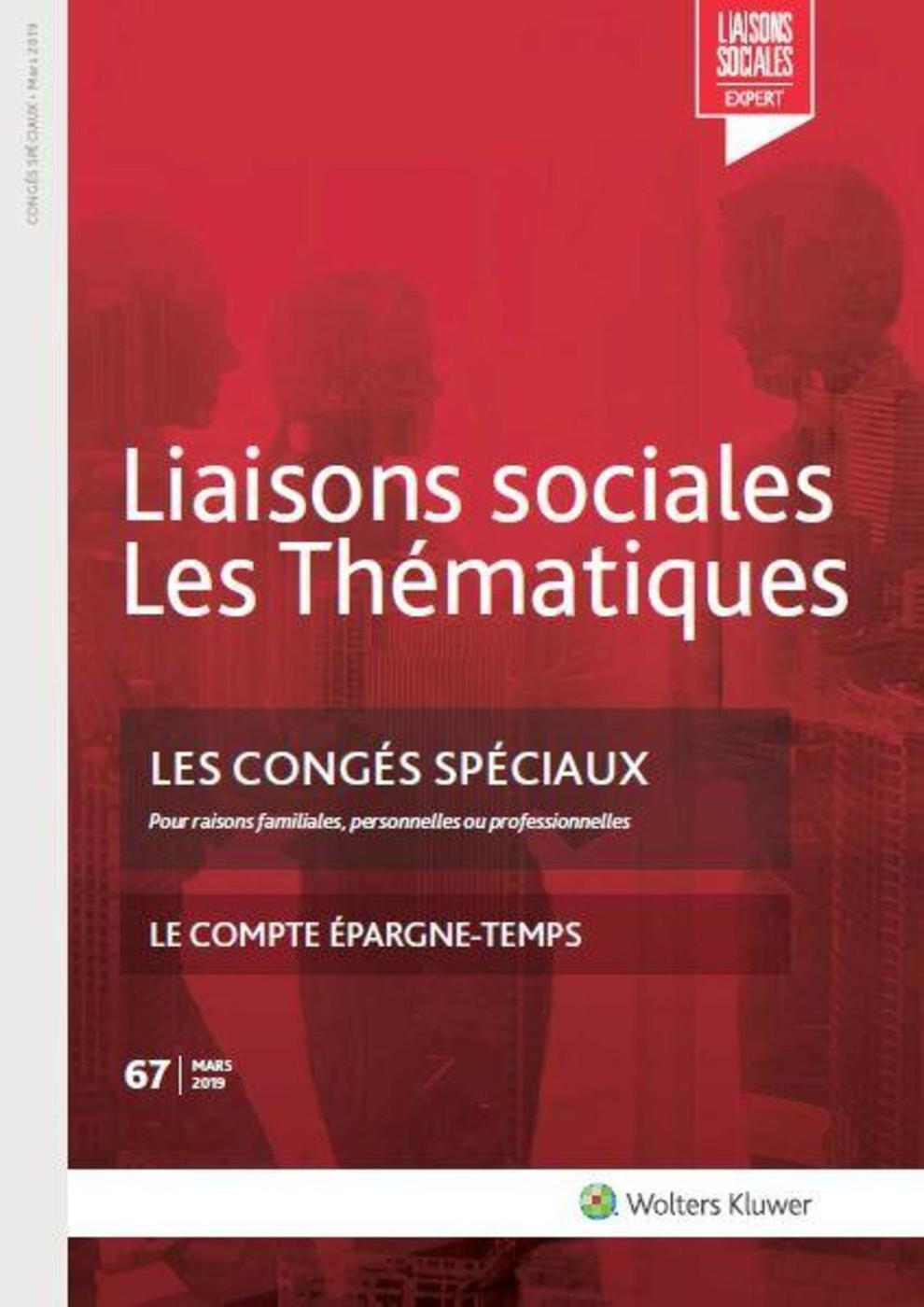Les congés spéciaux - N°67 Mars 2019