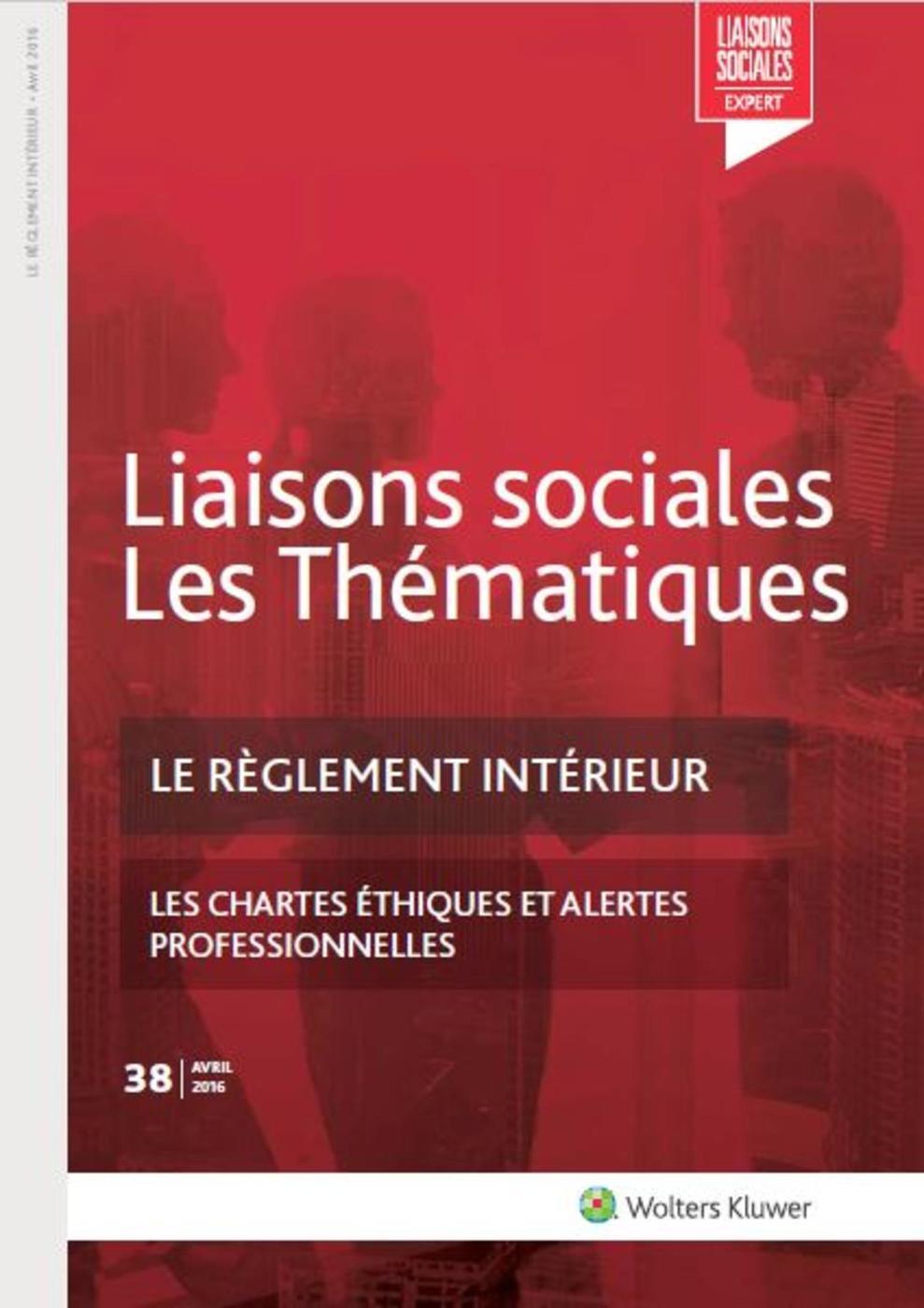 Le règlement intérieur - n°38 avril 2016