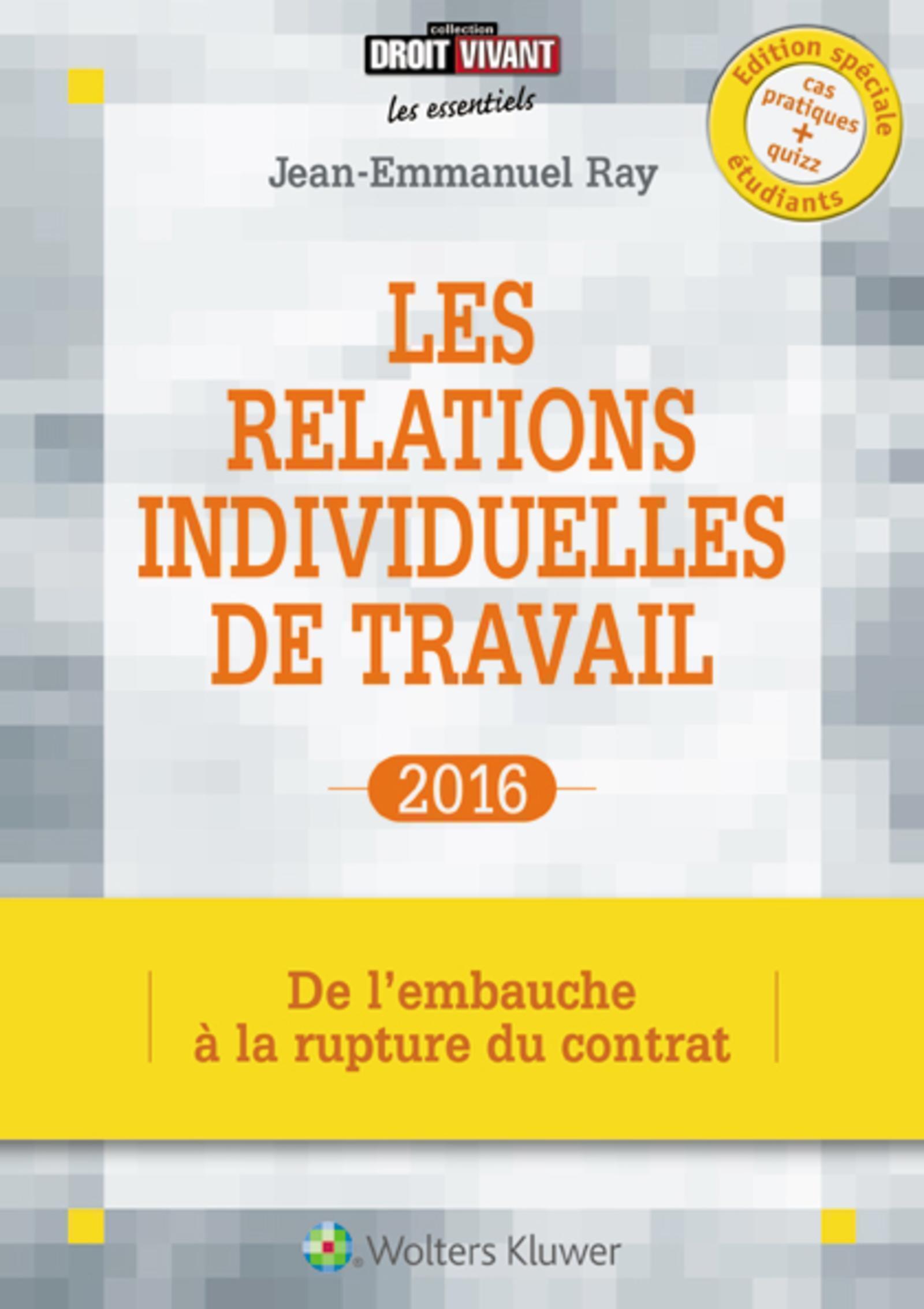 Les relations individuelles de travail 2016