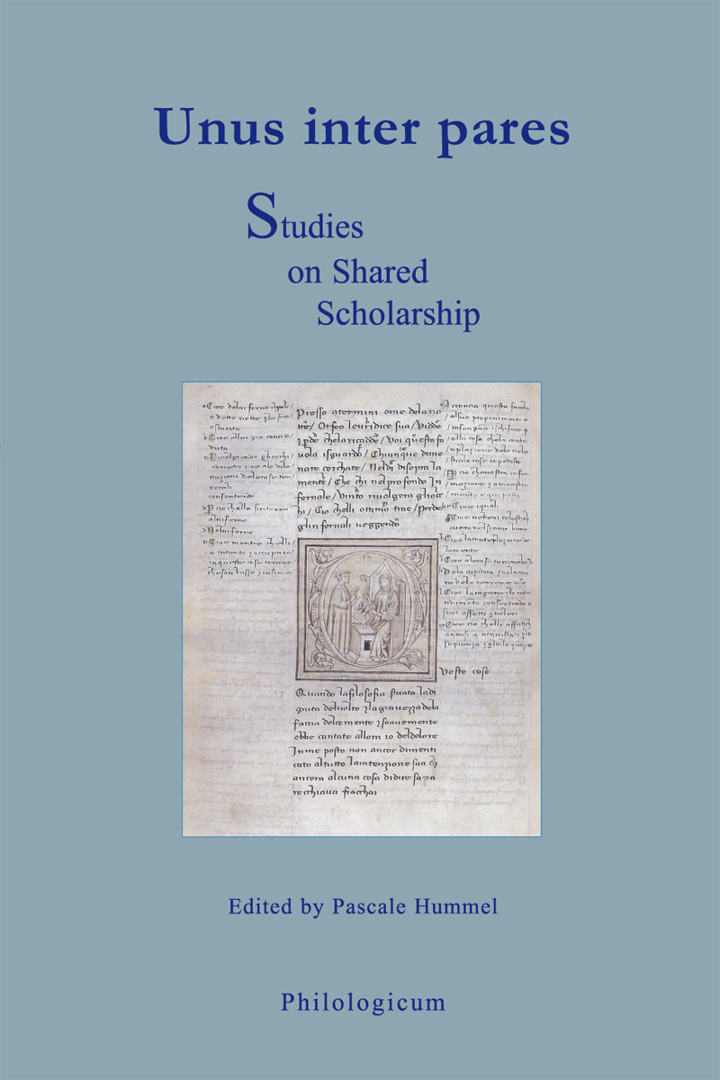 Unus inter pares - studies on shared scholarship