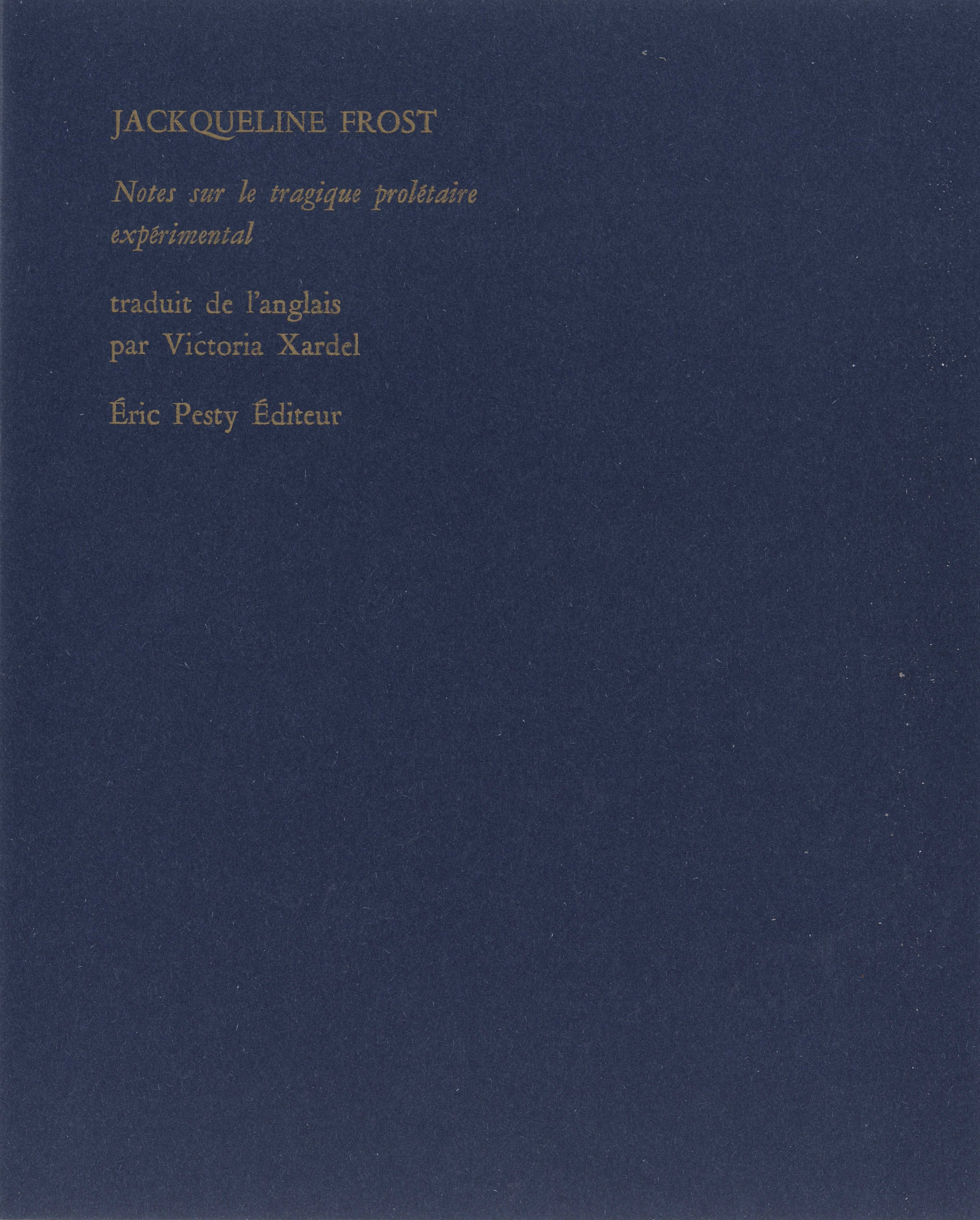 Notes sur le tragique prolétaire expérimental