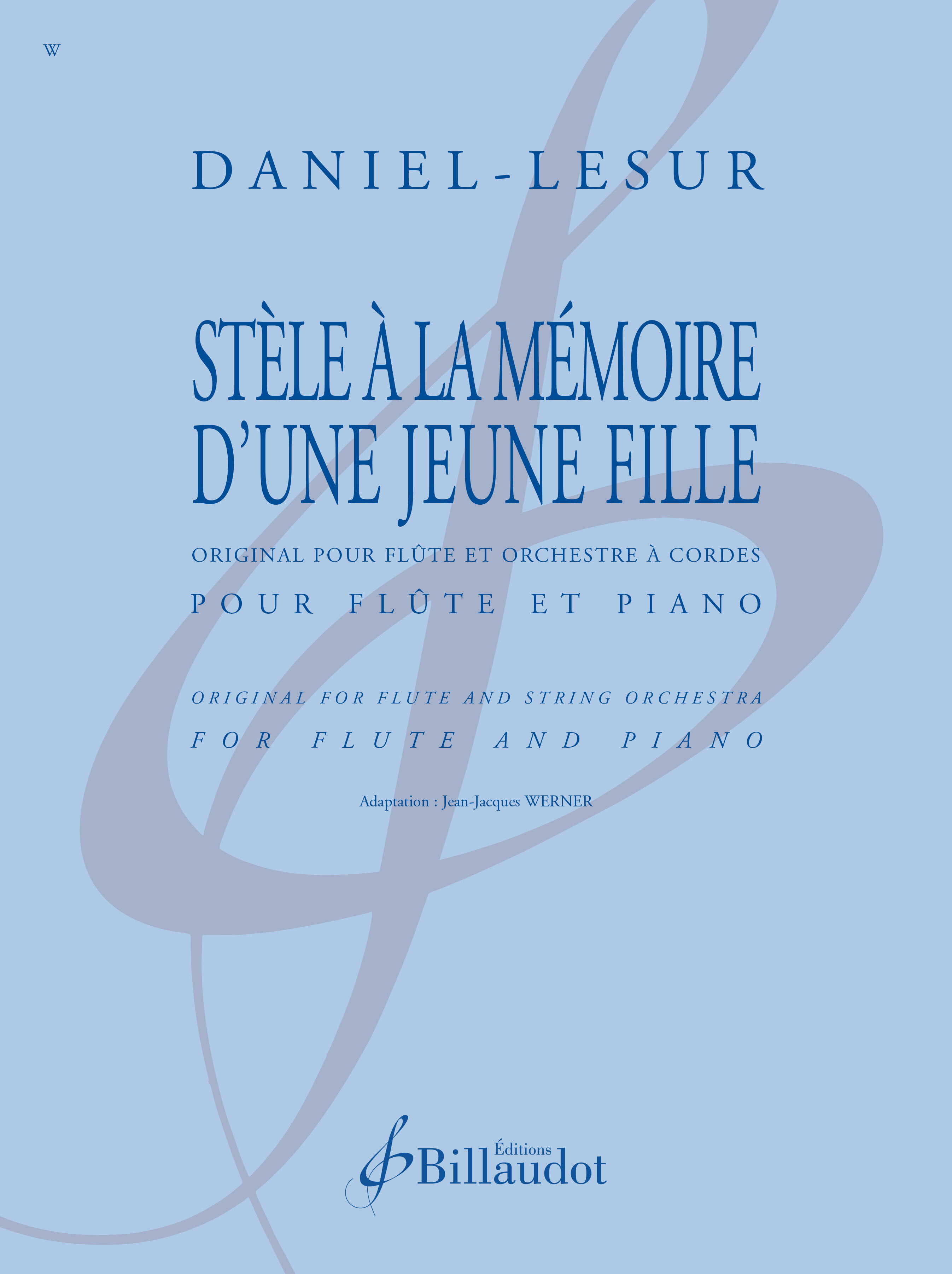 STELE A LA MEMOIRE D'UNE JEUNE FILLE - EDITION BILINGUE