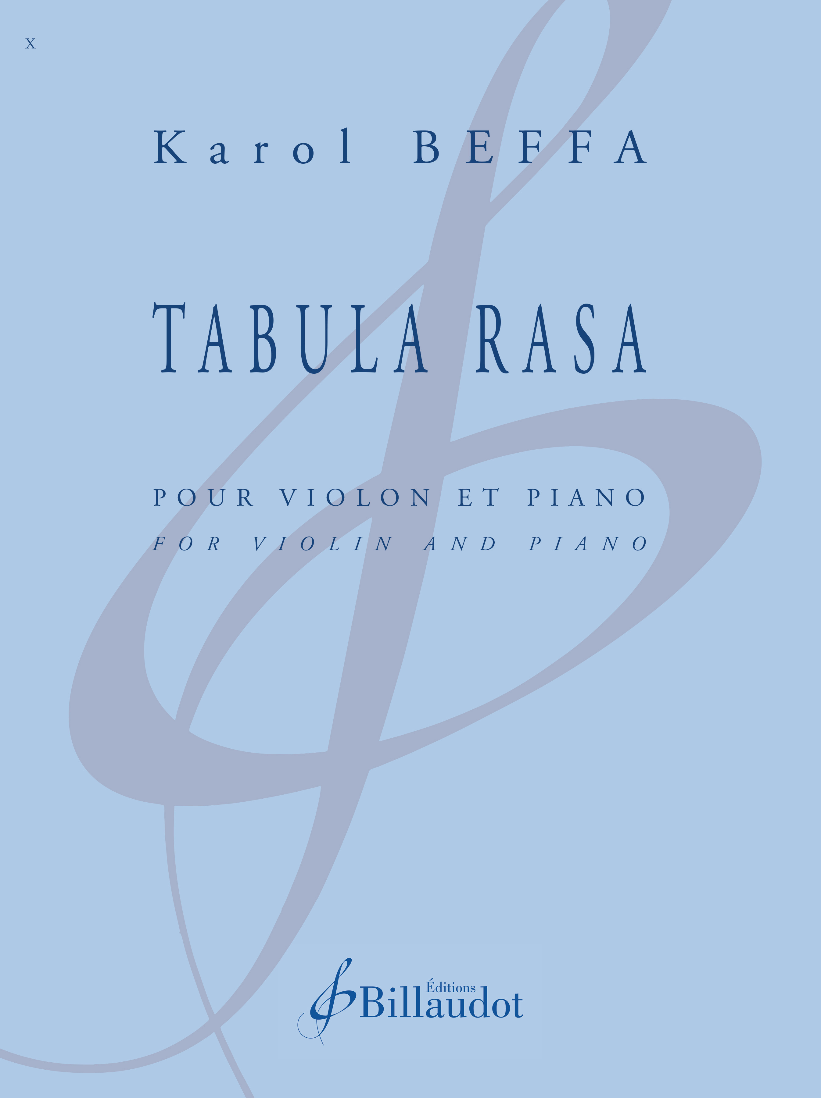 TABULA RASA - EDITION BILINGUE