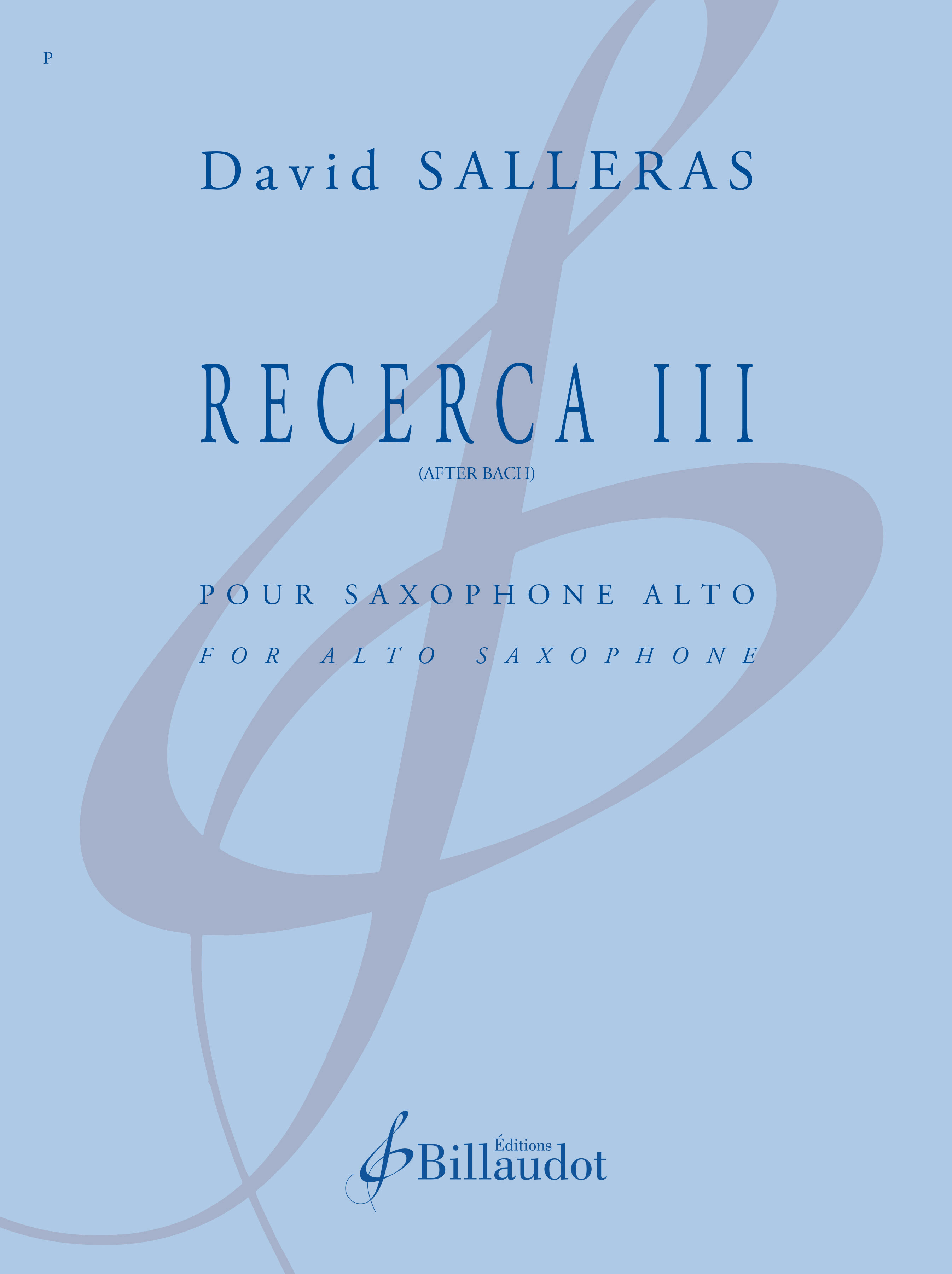 RECERCA III - (AFTER BACH) - EDITION BILINGUE