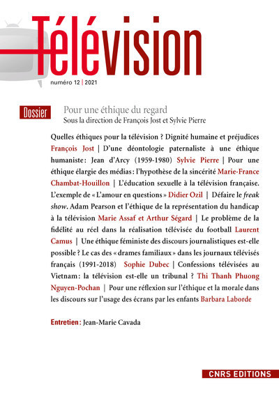 Télévision - numéro 12 Pour une éthique du regard