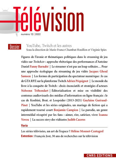Télévision - N° 13 YouTube, Twitch et les autres