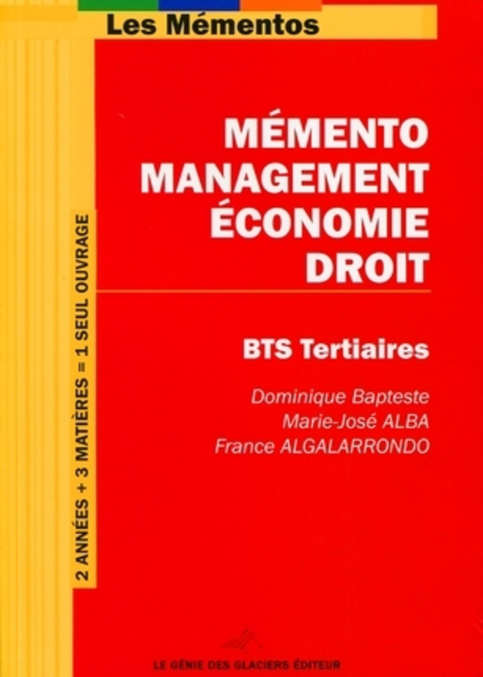 MEMENTO MANAGEMENT-ECONOMIE-DROIT