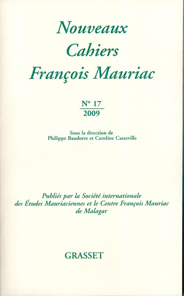 Nouveaux cahiers François Mauriac N°17