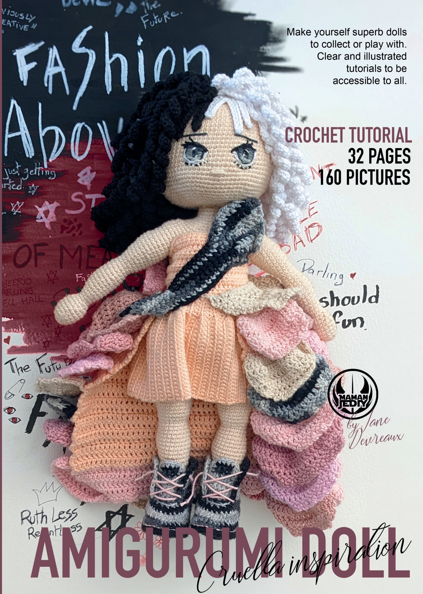 Amigurumi Doll - Cruella inspired crochet pattern 2