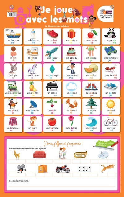 Les posters ardoises - Je joue avec les mots