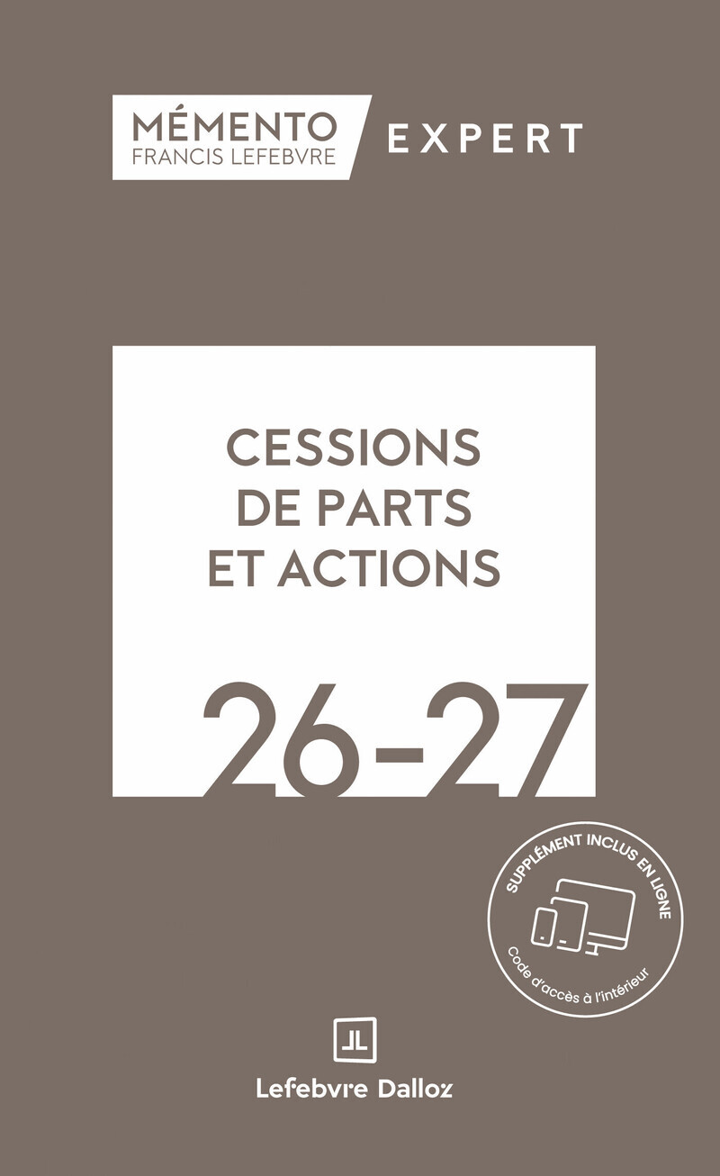 Mémento Cessions de parts et actions 2026-2027