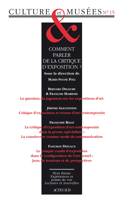Revue Culture et Musées n° 15