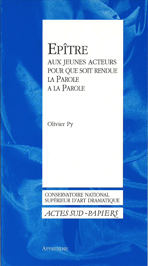 Apprendre 13 : Epitre aux jeunes acteurs pour que soit_1ERE_ED