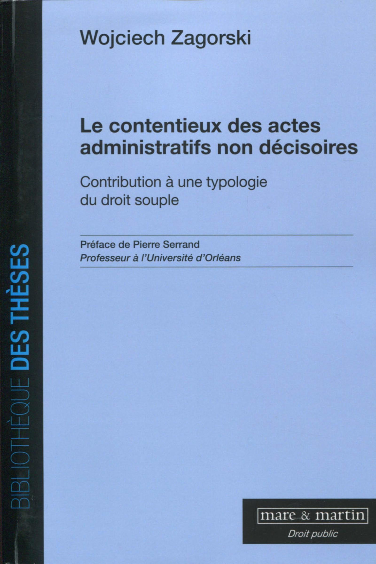 Le contentieux des actes administratifs non décisoires