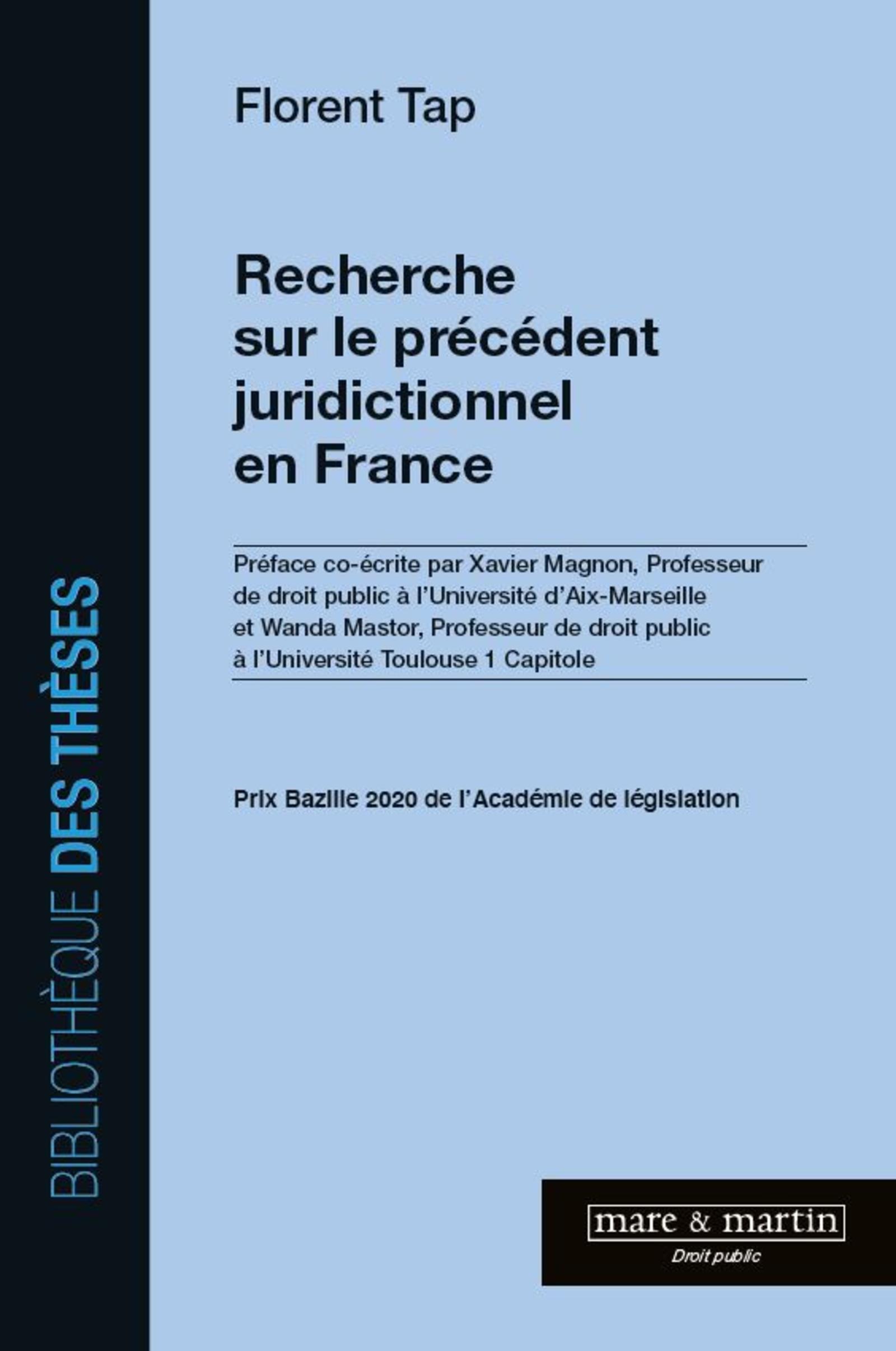Recherche sur le précédent juridictionnel en france