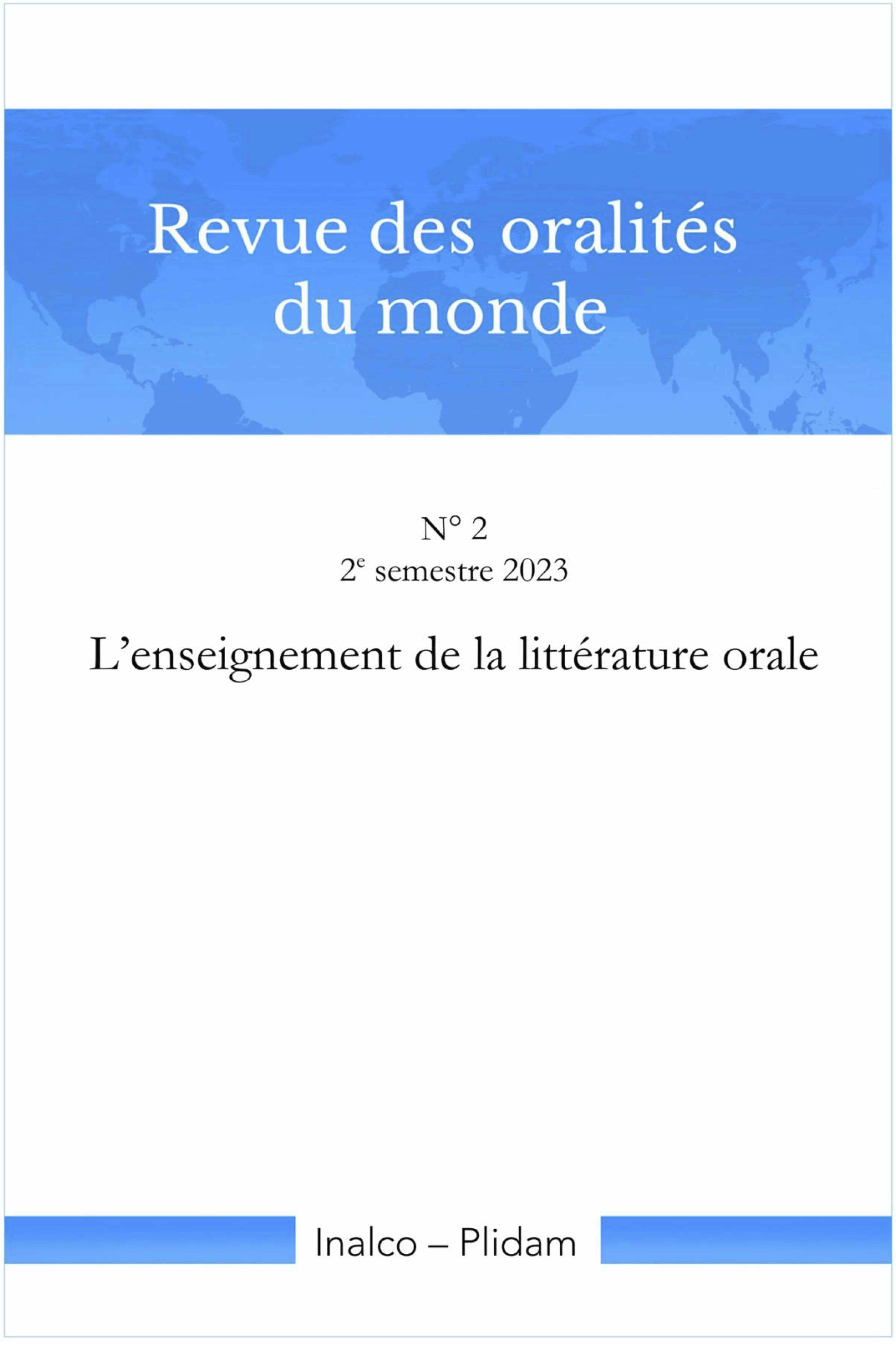 Revue des oralités du monde N. 2