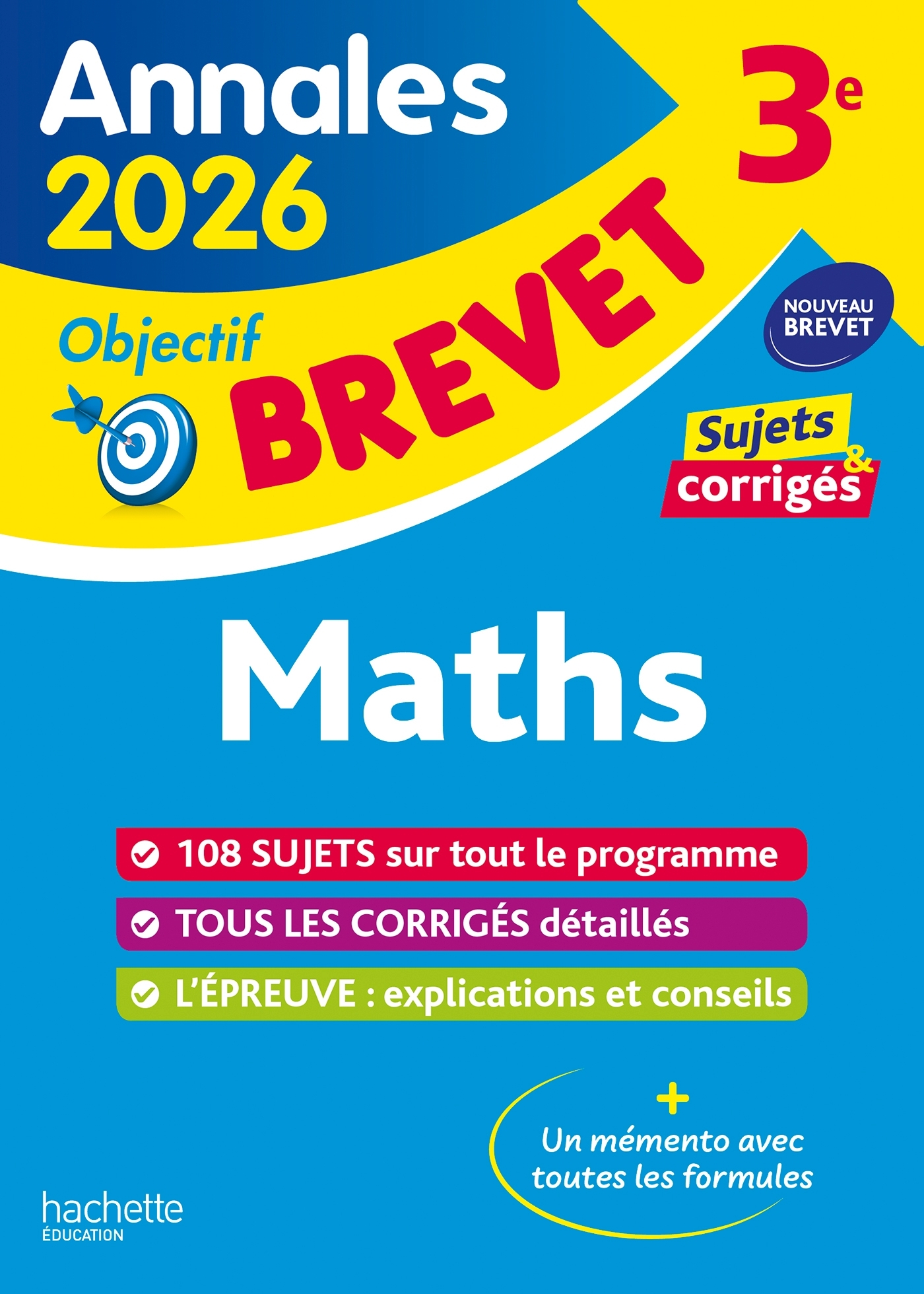 Annales Brevet 2026 - Maths 3e - sujets et corrigés