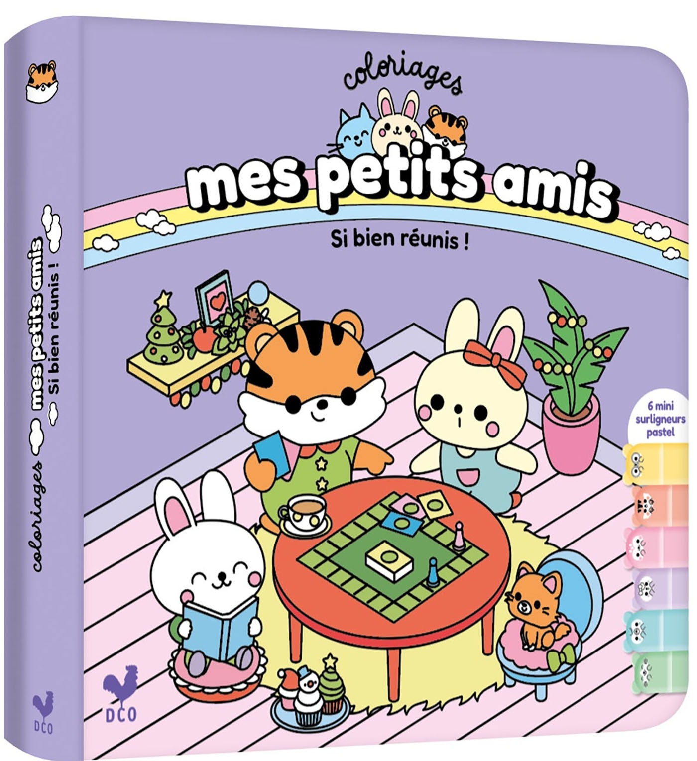 Coloriages mes petits amis avec 6 surligneurs - Si bien réunis !