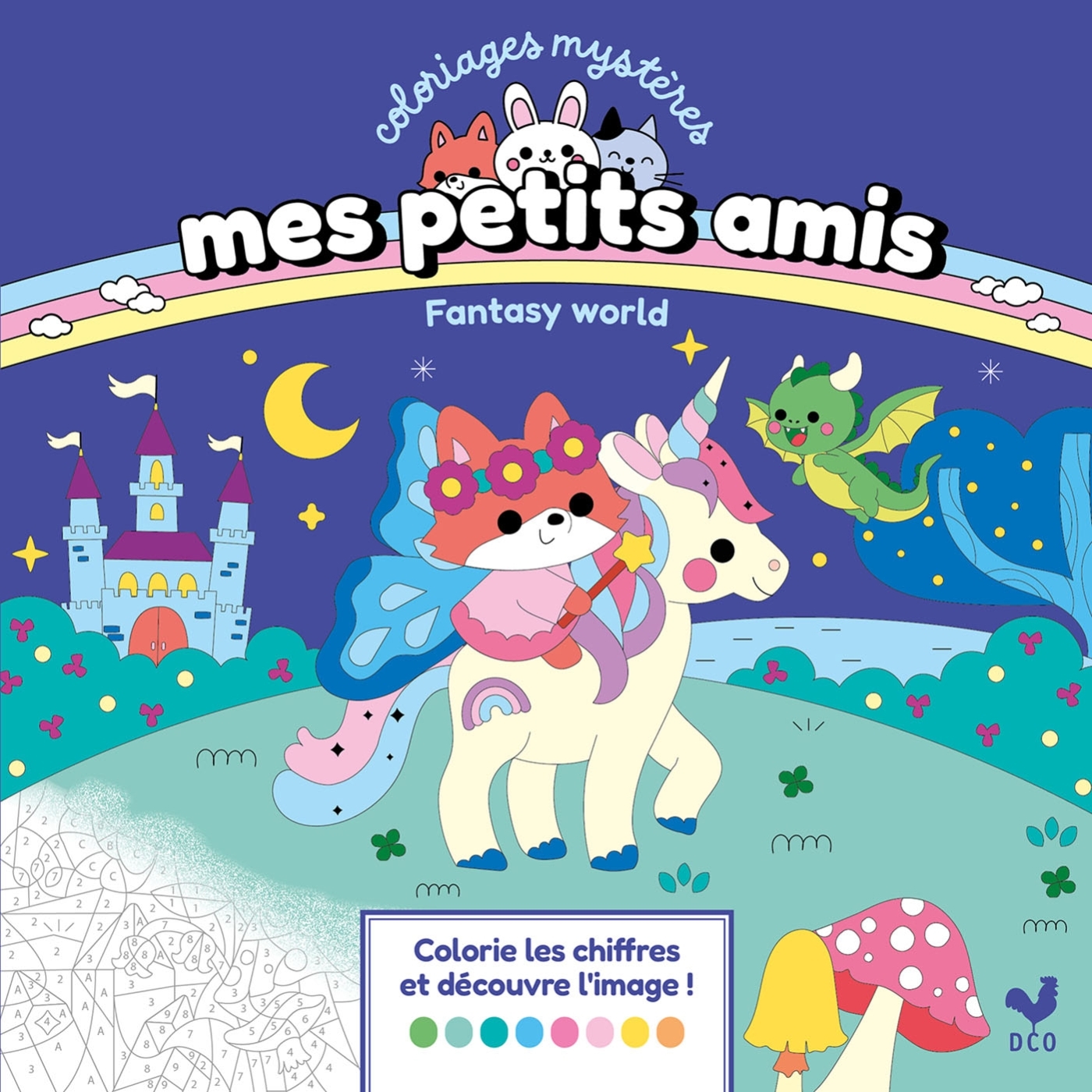 Mes petits amis - Coloriages mystères - Fantasy world
