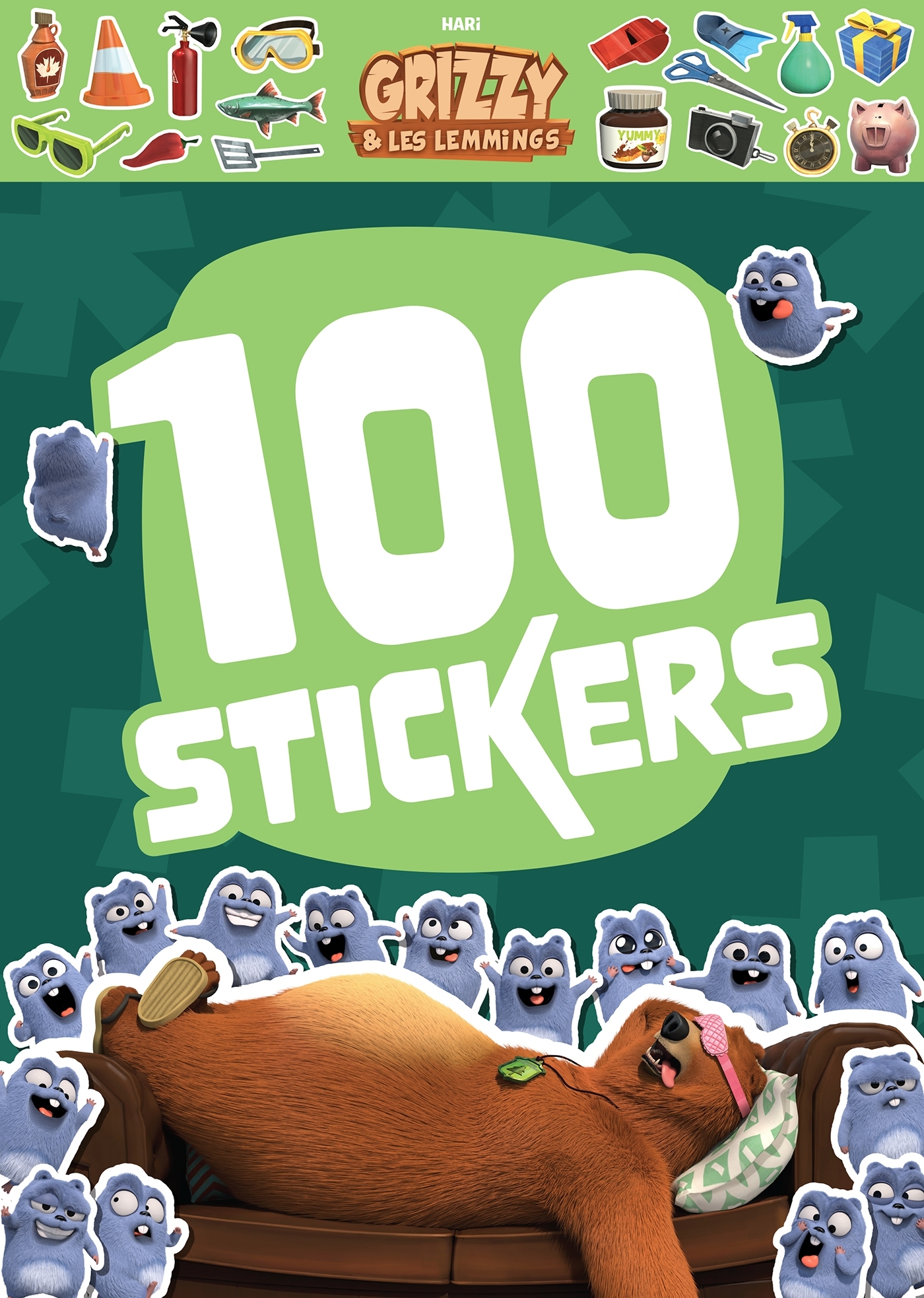 Grizzy et les lemmings - 100 stickers