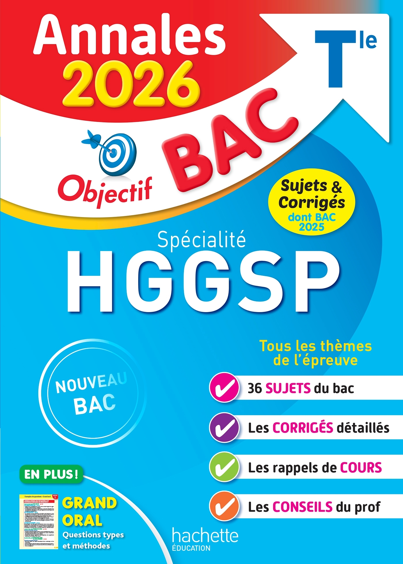 Annales Objectif BAC 2026 - Spécialité HGGSP Tle - sujets et corrigés
