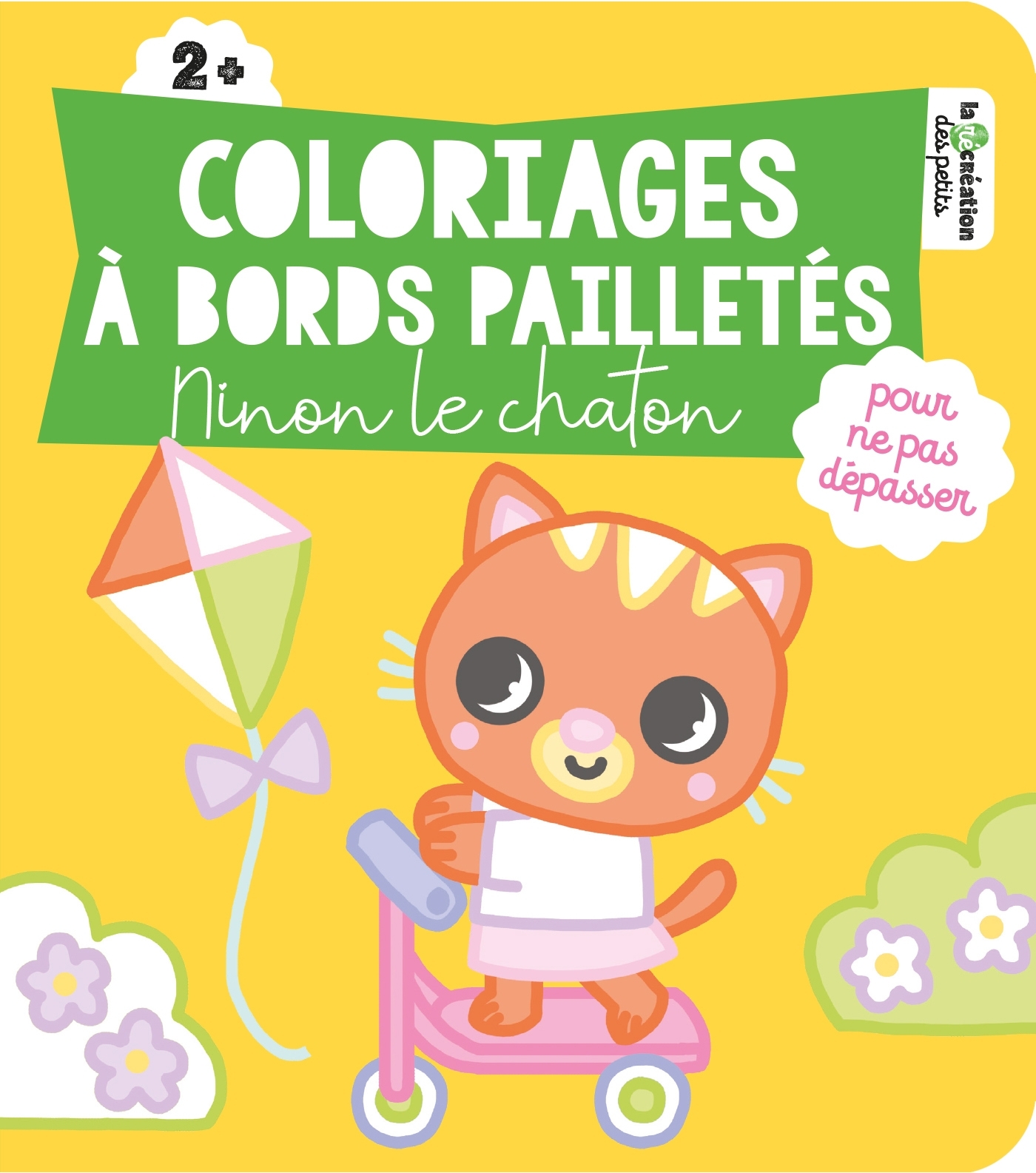 Coloriages à bords pailletés - Ninon le chaton