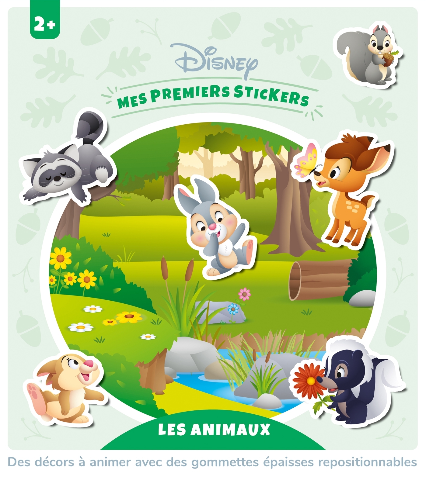 DISNEY BABY - Pochettes stickers mousse repositionnables - Animaux