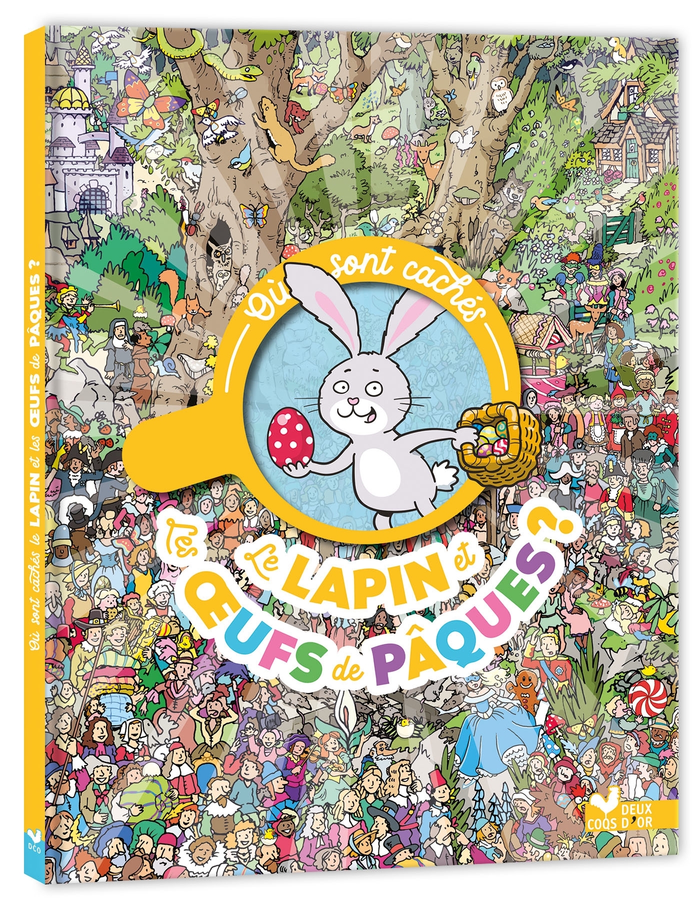 Où sont cachés le lapin et les oeufs de Pâques ?