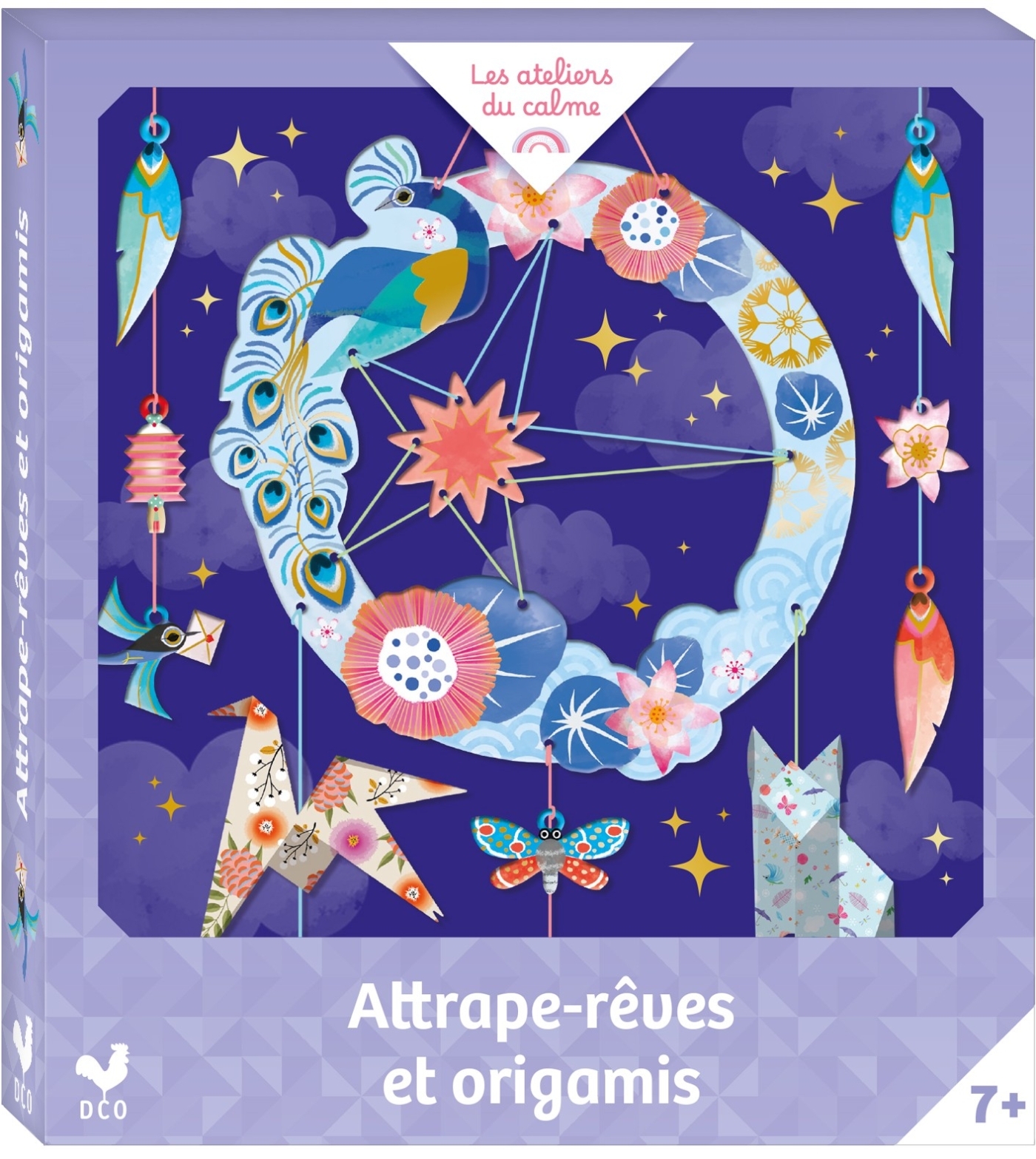 Attrape-rêves et origamis - mini boîte avec accessoires