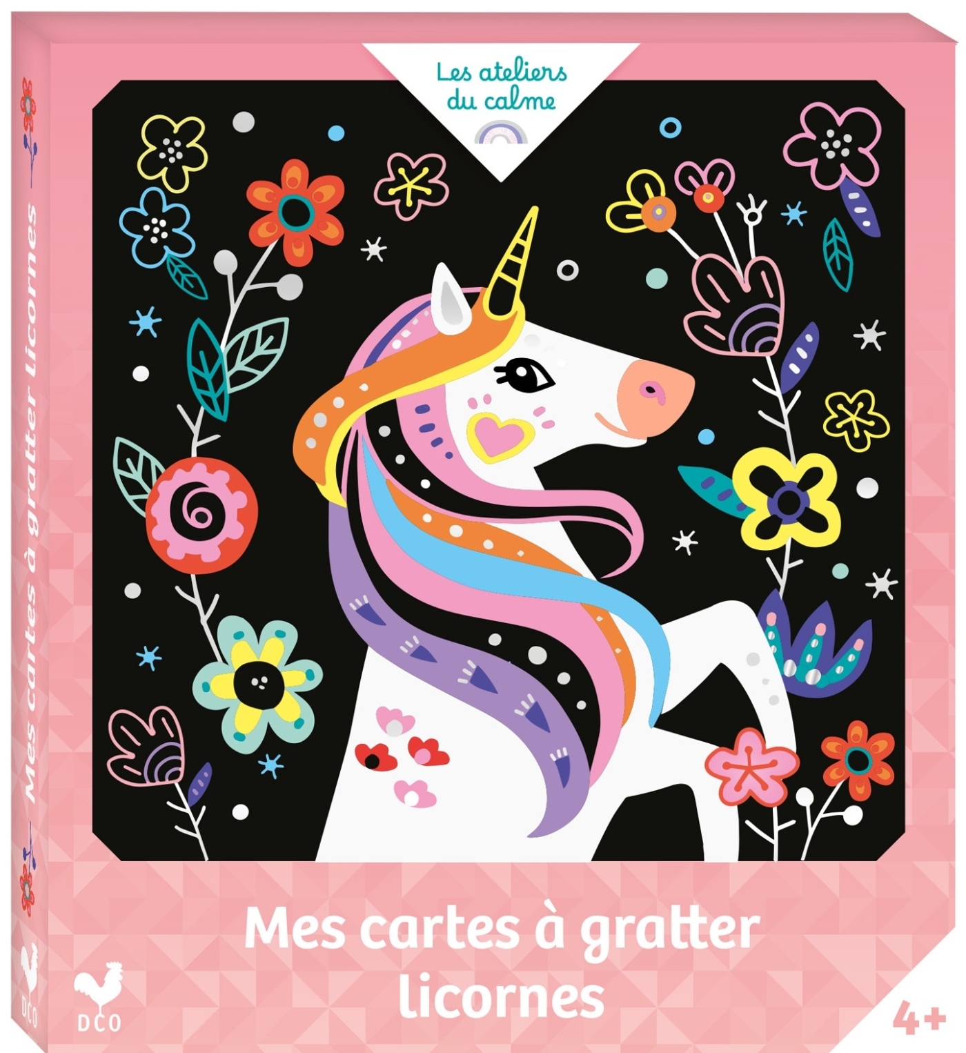 Mes cartes à gratter licornes - mini boîte avec accessoires