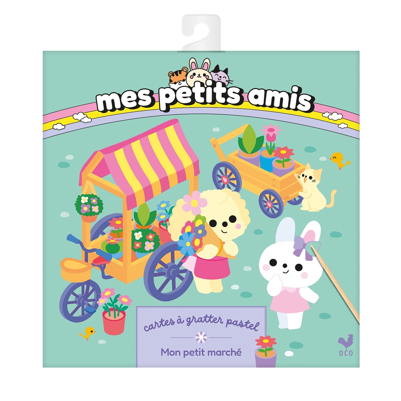 Mes petits amis - Mes cartes à gratter Mon petit marché - pochette avec accessoires