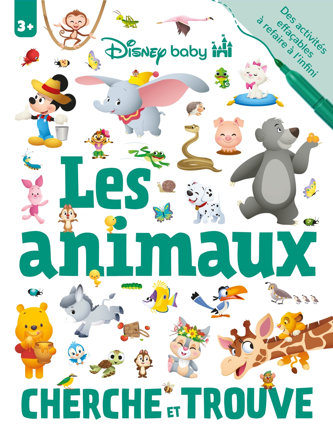 DISNEY BABY - Cherche et Trouve - Cahier de jeux effaçable - Les Animaux
