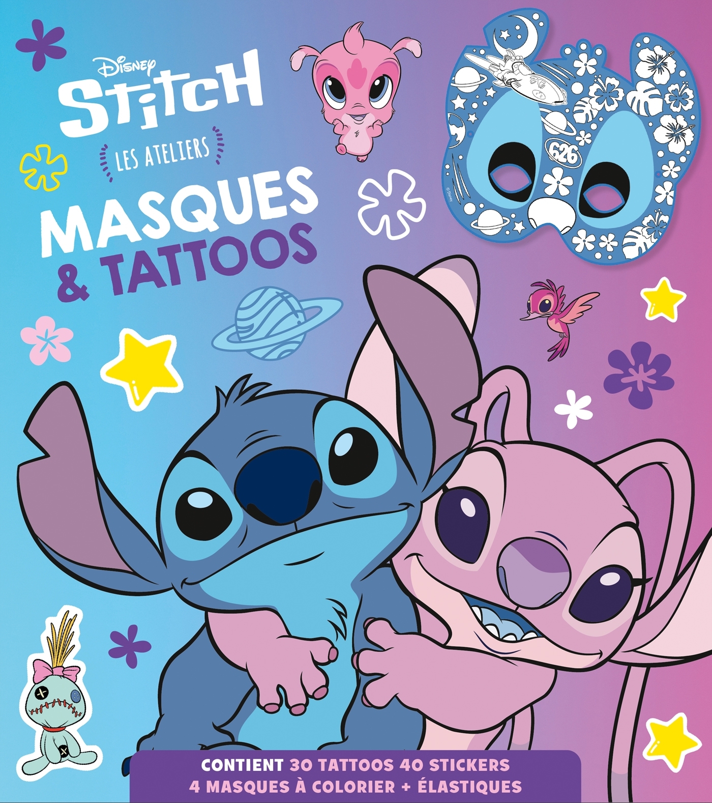STITCH - Pochette épaisse - Loisirs Créatifs - Masques et tattoos - Disney