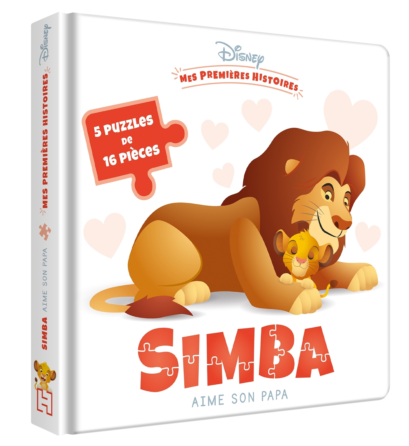 DISNEY BABY - Mes premières histoires - Simba aime son Papa - 5 grands puzzles - 16 pc