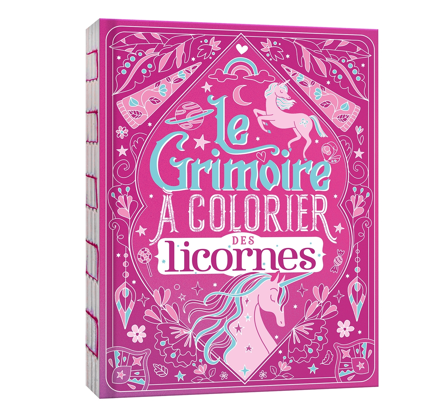 Le grimoire à colorier des licornes