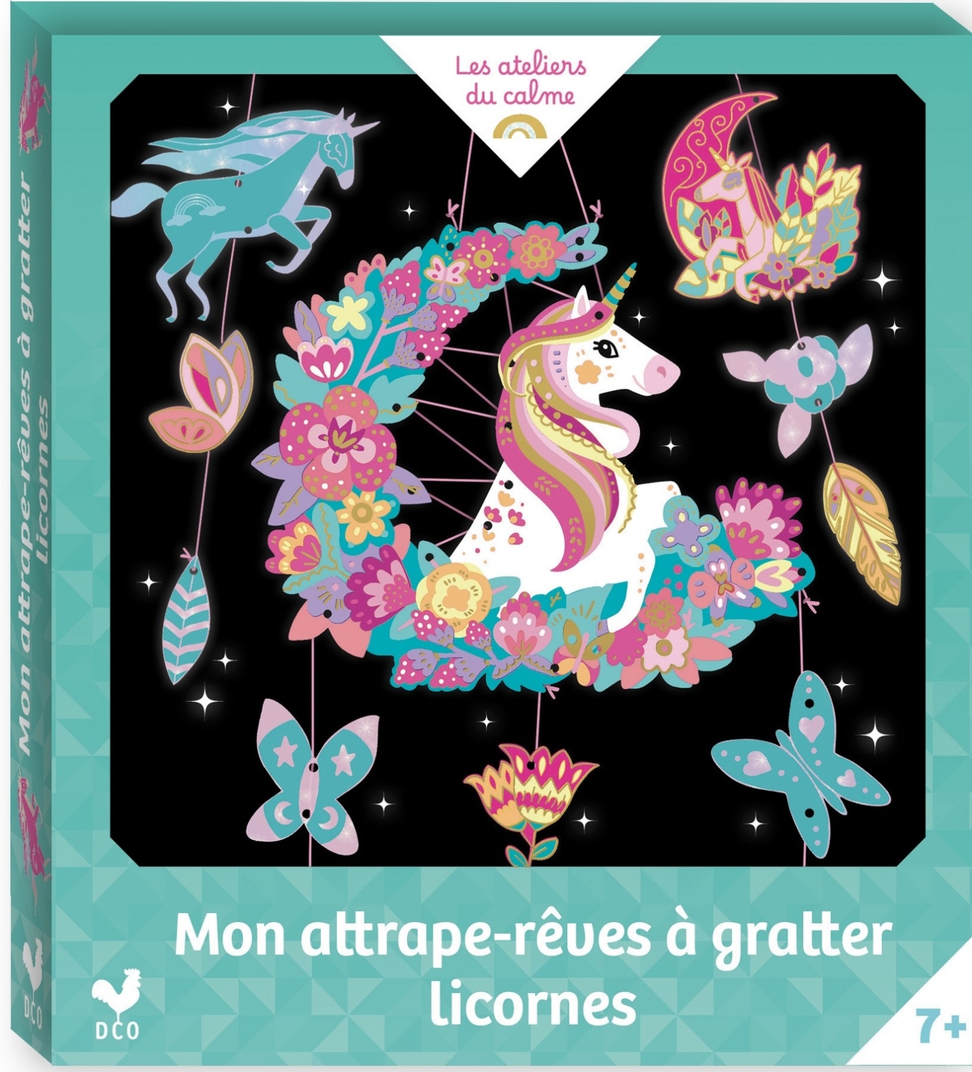 Attrape-rêves à gratter licornes - mini boîte avec accessoires