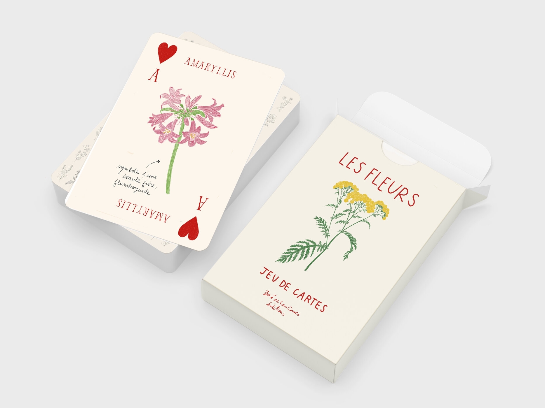 Jeu de 52 cartes Fleurs