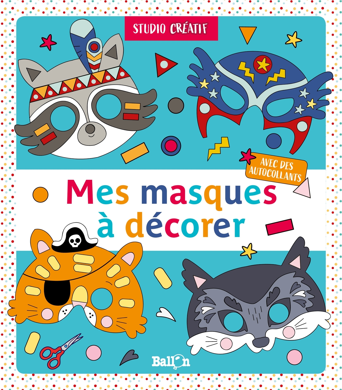 Mes masques à décorer - Bleu