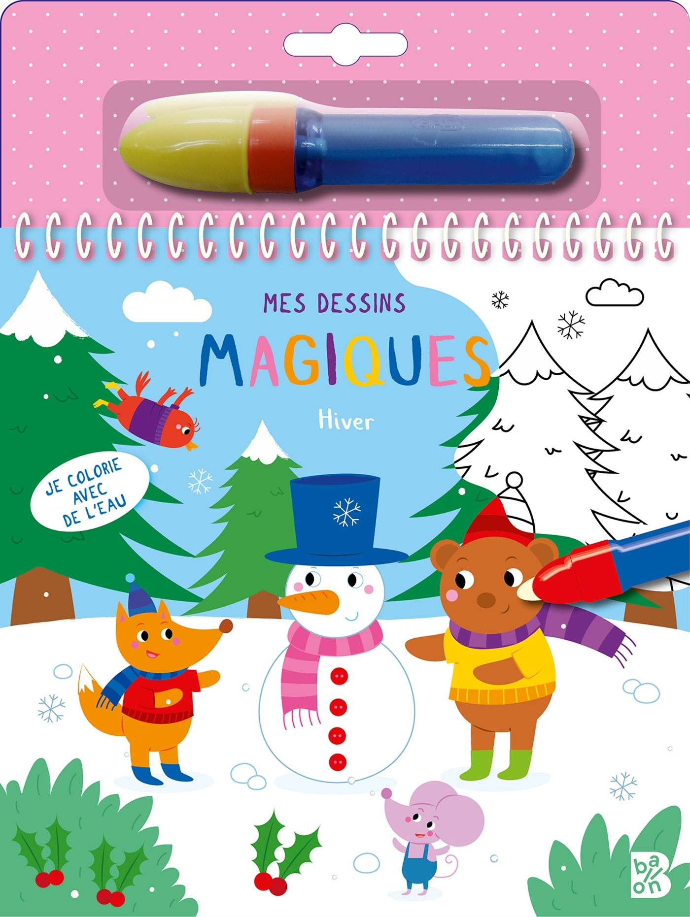 JE COLORIE AVEC DE L EAU HIVER