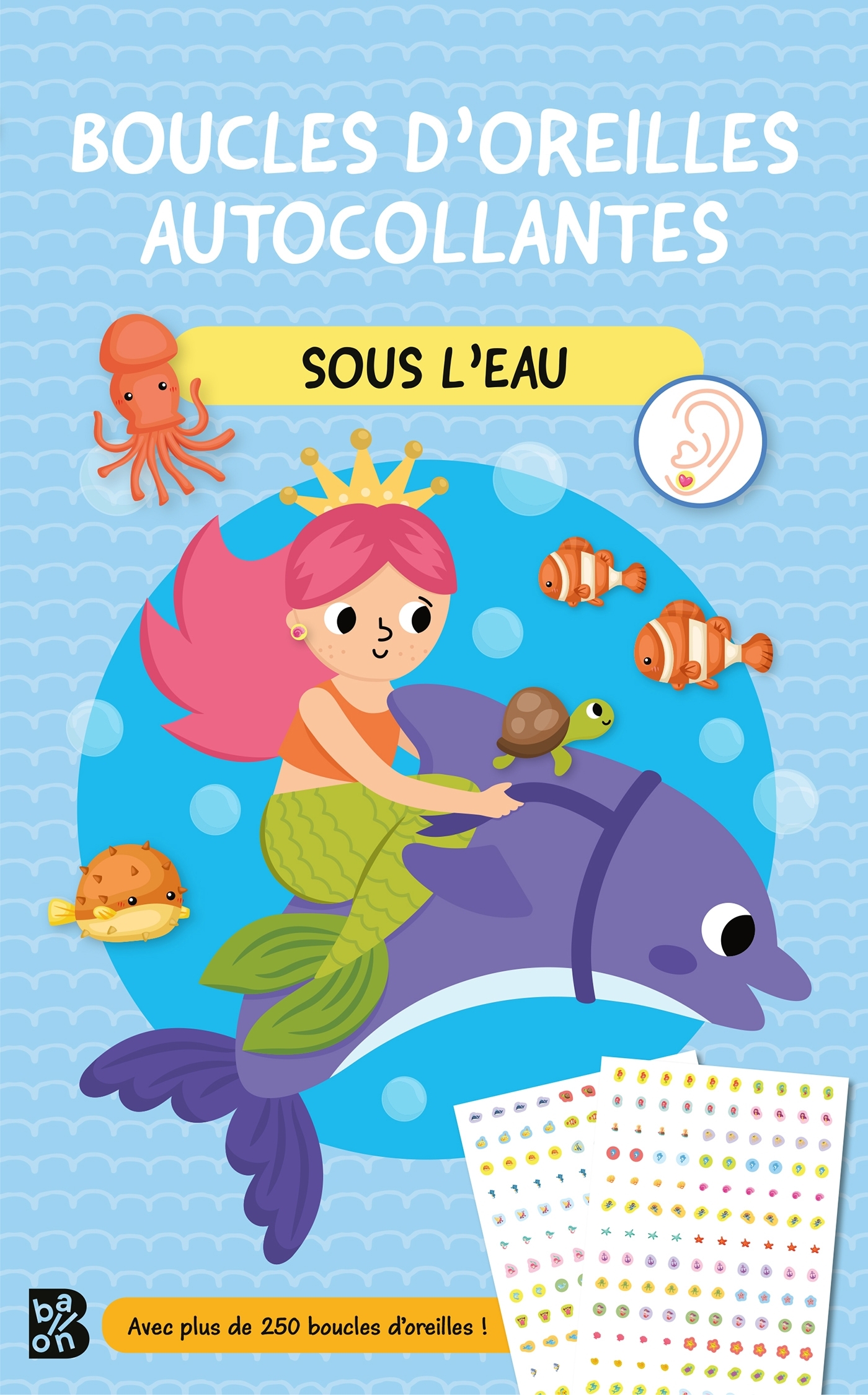 Boucles d'oreille autocollantes: Sous l'eau