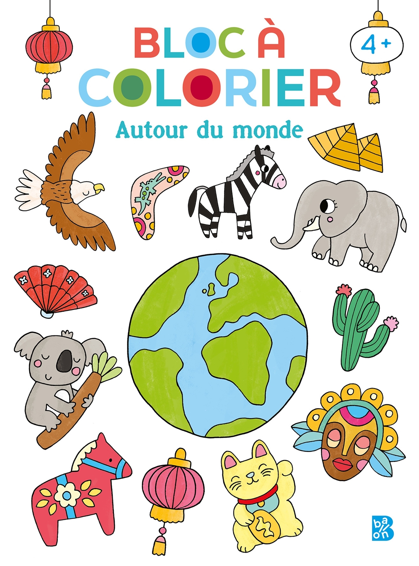 Bloc à colorier nouveau style: Autour du monde