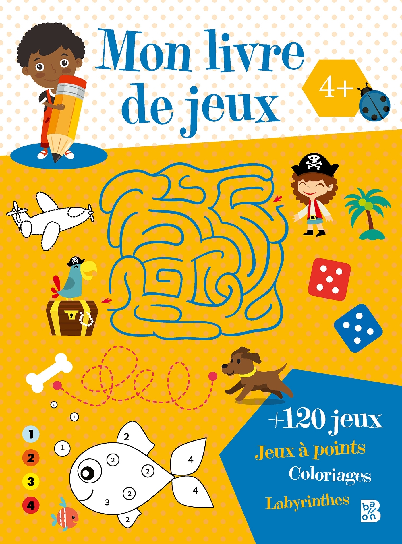Mon livre de jeux - 4+ (jaune)