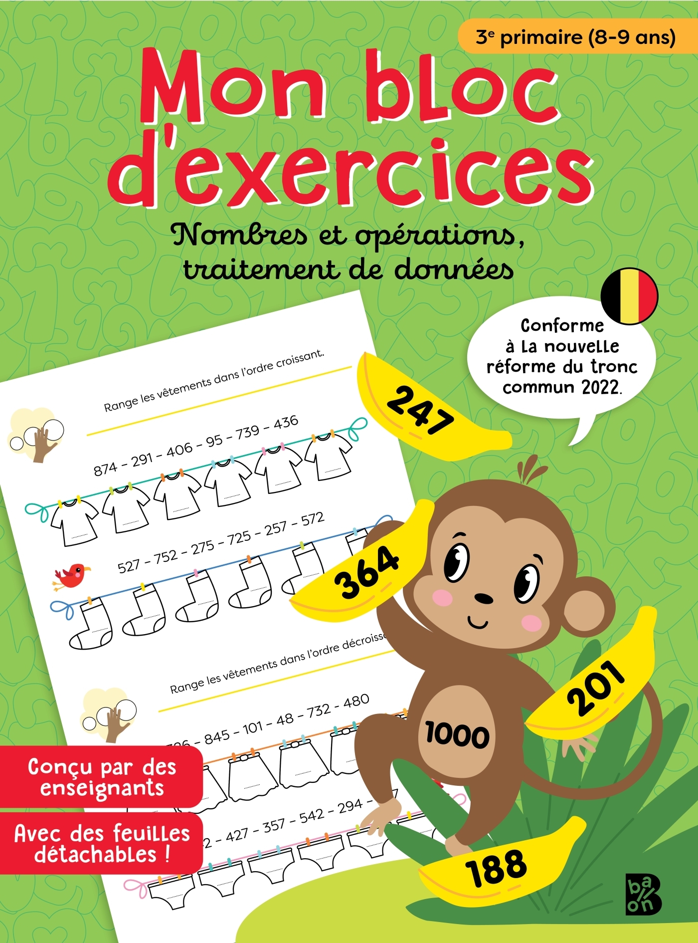 3ème primaire maths : nombres et opérations + traitement de données