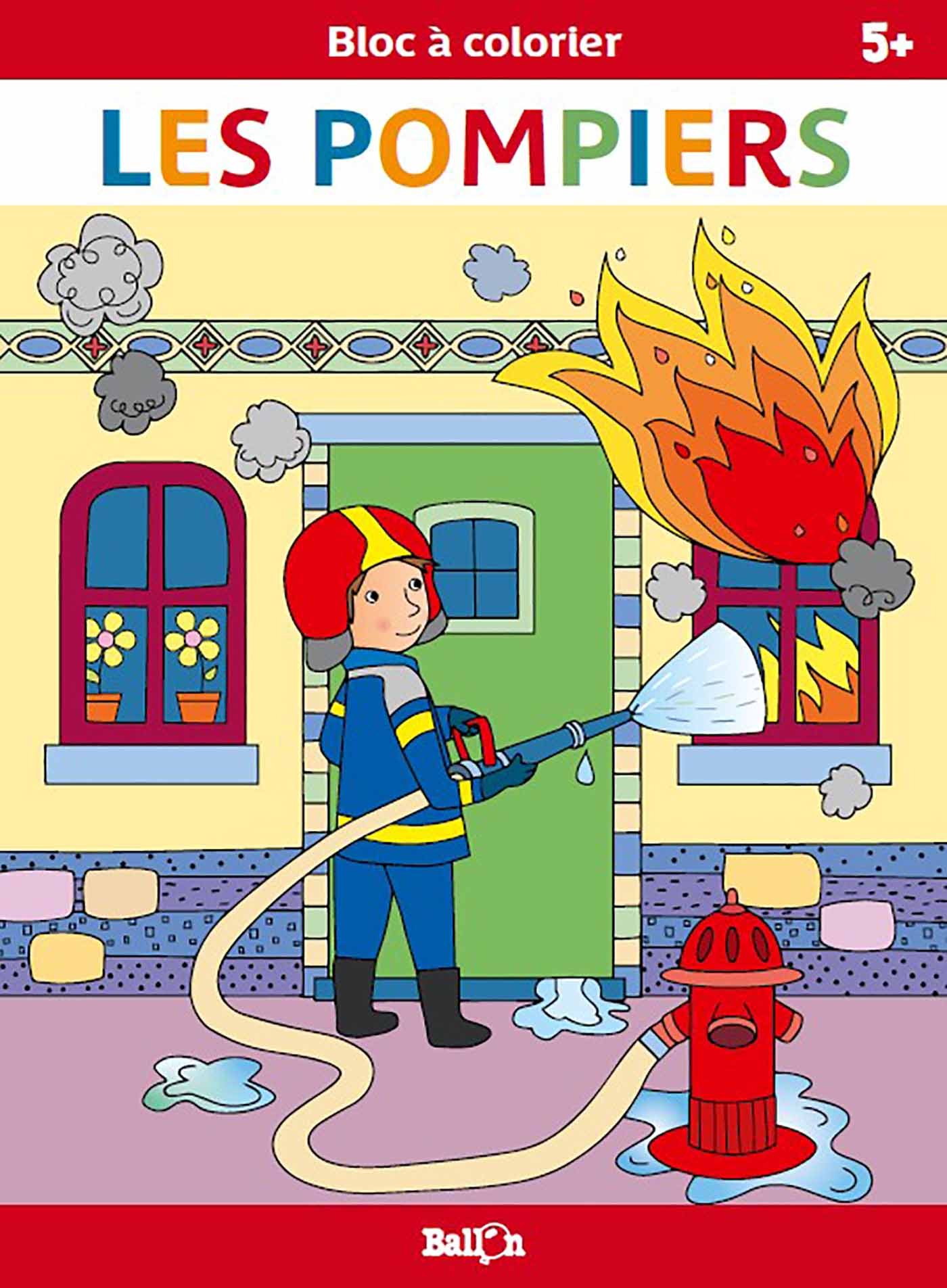 Bloc à colorier - Les pompiers