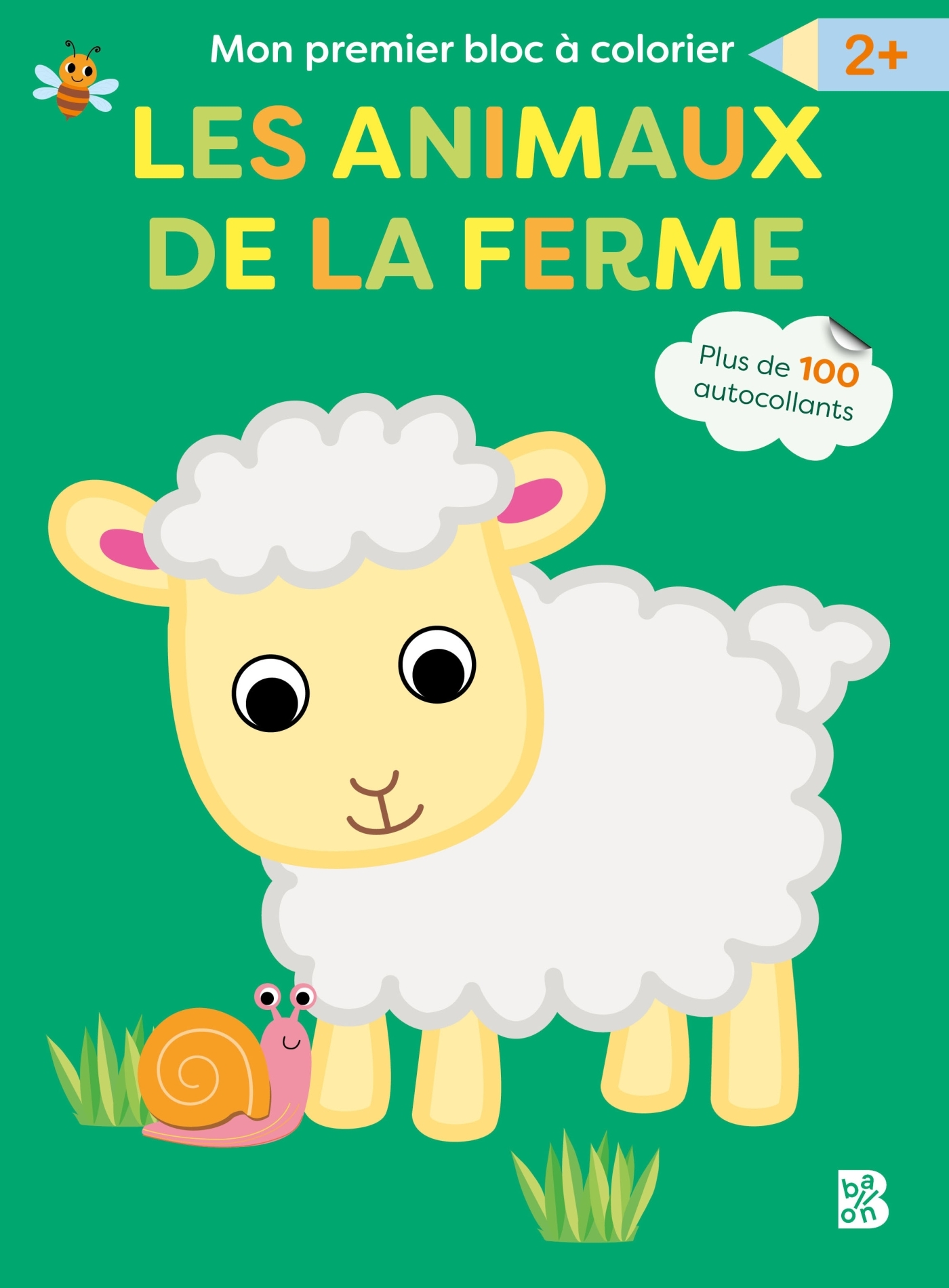 Mon premier bloc à colorier : Les animaux de la ferme