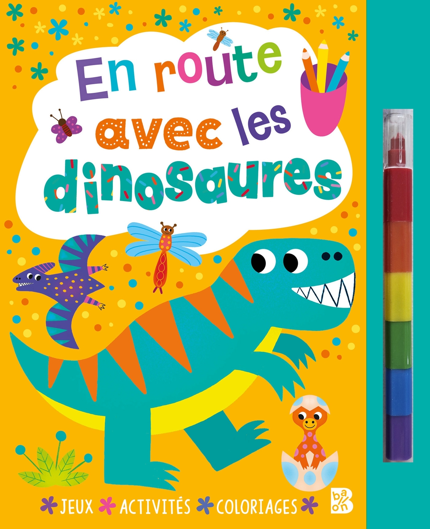 En route avec les dinosaures (livre avec feutre)