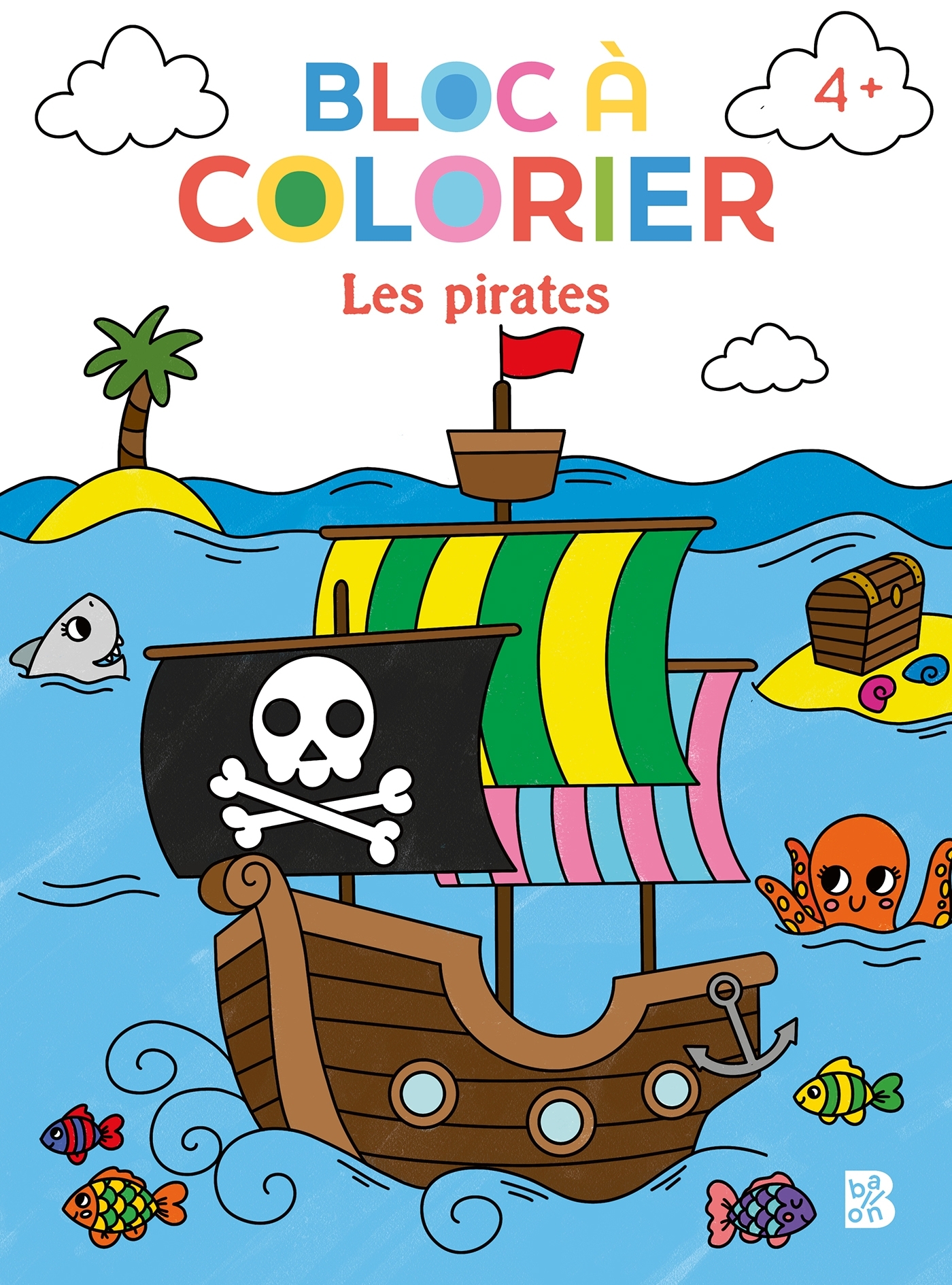 Bloc à colorier  - Les pirates